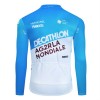 Wielershirt 2024 Decathlon Ag2r Lange Mouw Blauw Wit